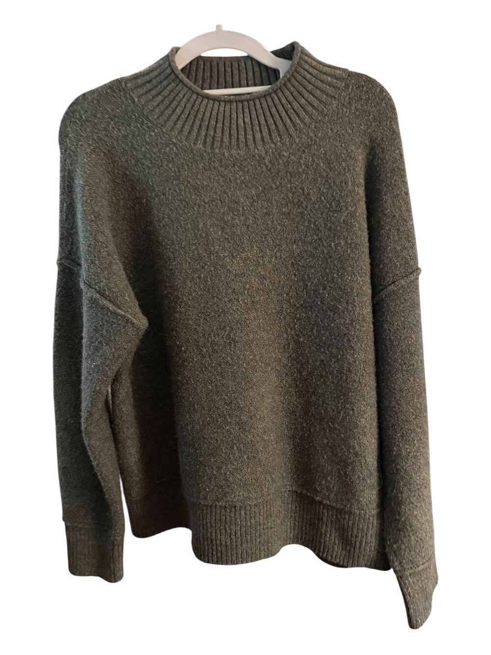 Universal‎ Thread Womens L Dark Gray Mock Neck Oversized Pullover Sweater